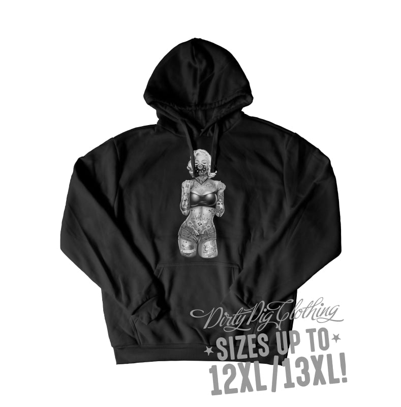 Marylin Tats Big Mens Hoodie Pullover