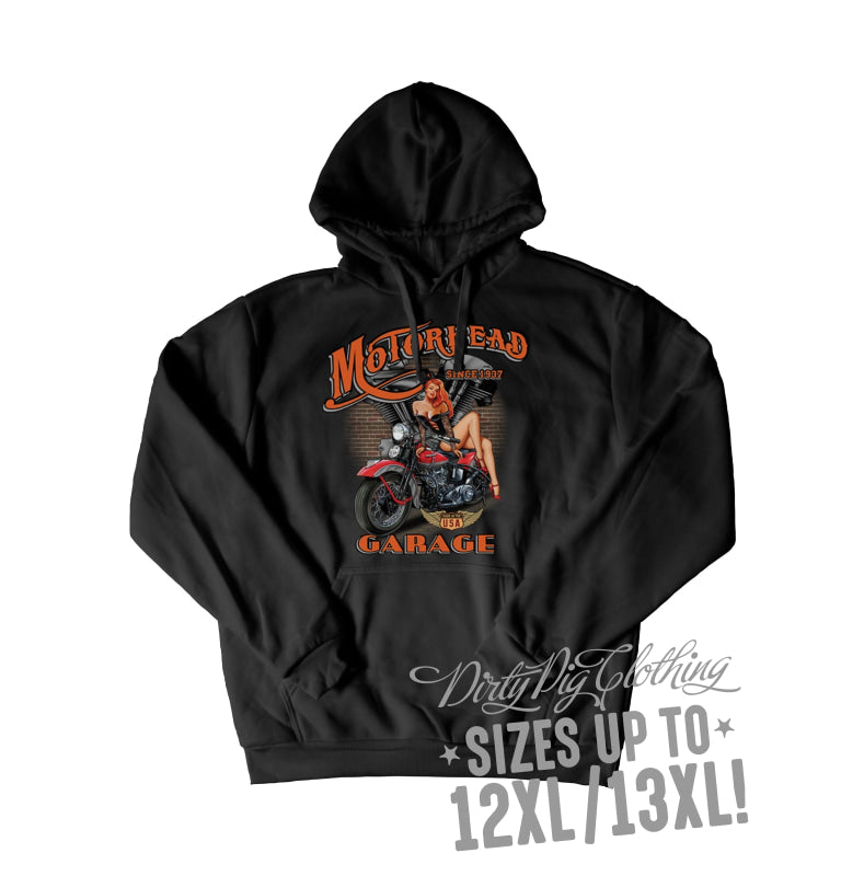 Motorhead Garage Big Mens Hoodie Pullover