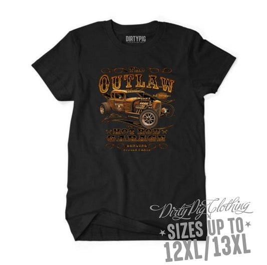Outlaw Garage Big Mens Shirt 8Xl/9Xl Printed Shirts
