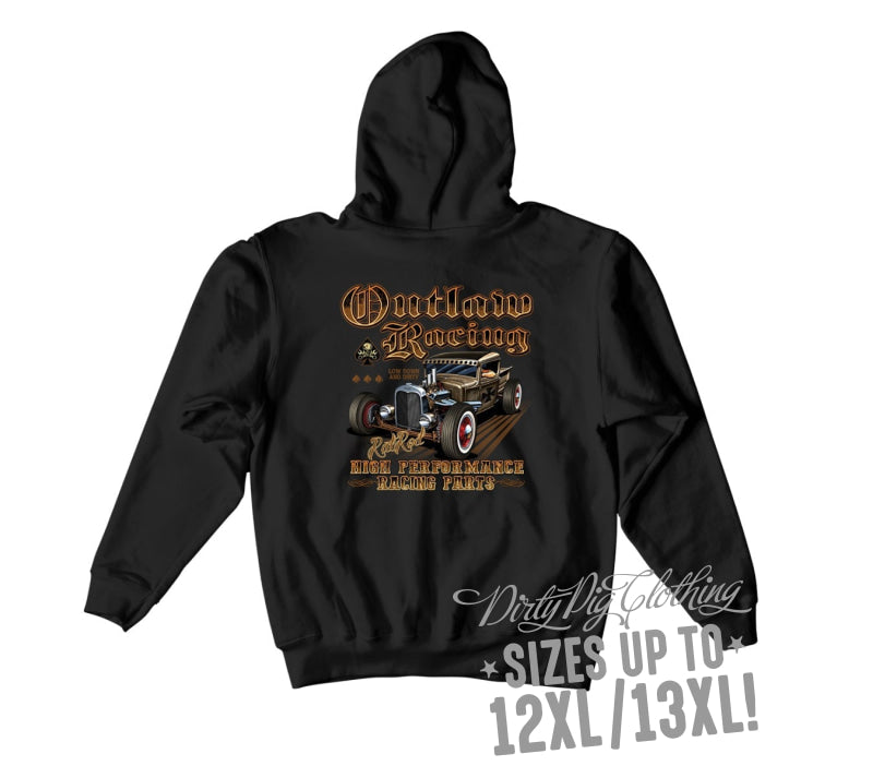 Outlaw Racing Big Mens Pullover Hoodie 10Xl/11Xl / Rear Print