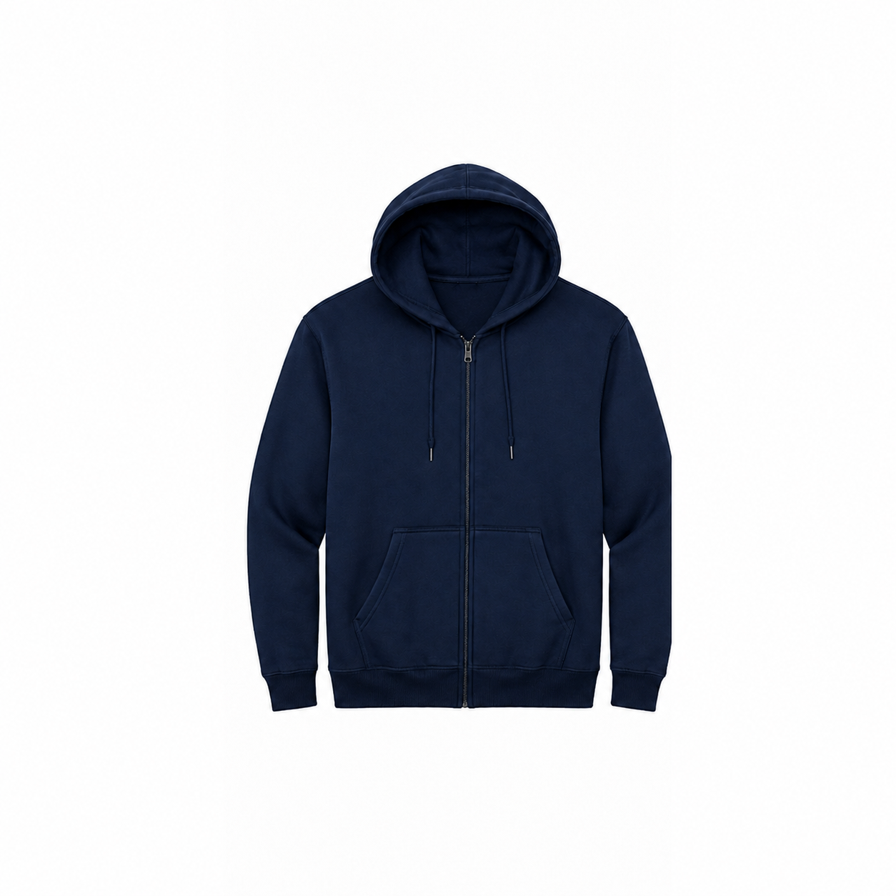 Plain Big Mens Zip Up Hoodie