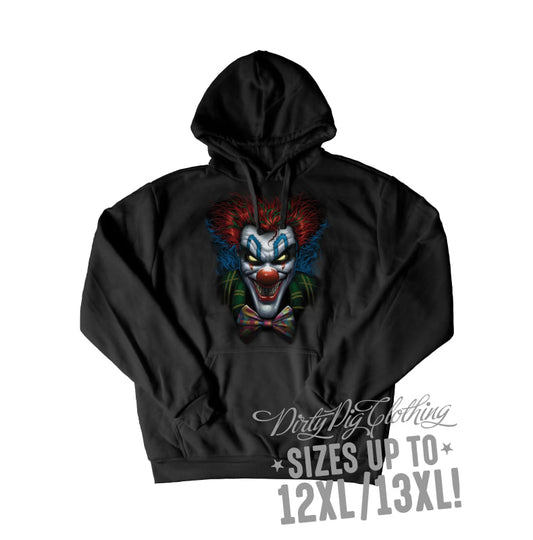 Psycho Clown Big Mens Hoodie Pullover