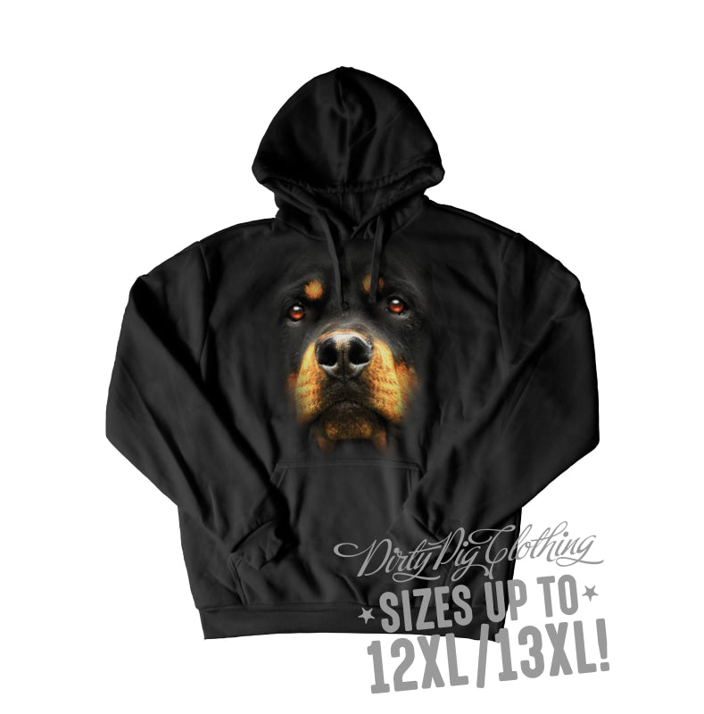 Rottweiler Big Mens Hoodie Pullover