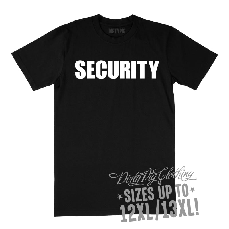 Security Big Mens Shirt 12Xl/13Xl - Black Only / Printed Shirts