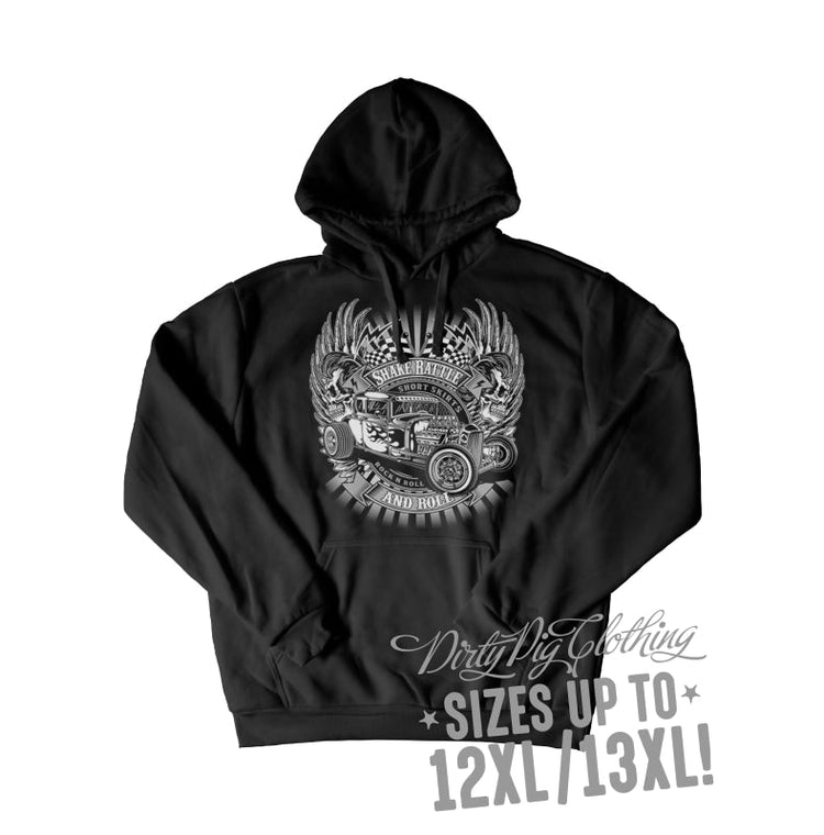 Shake Rattle And Roll Big Mens Hoodie Pullover