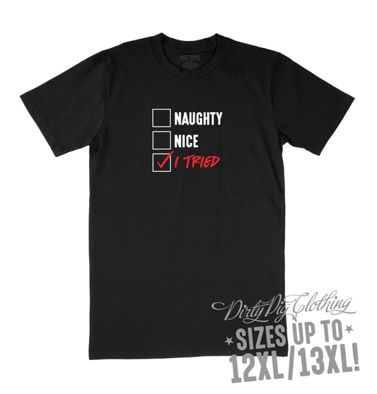 The List Big Mens Christmas Shirt 12XL/13XL / Black Printed Shirts