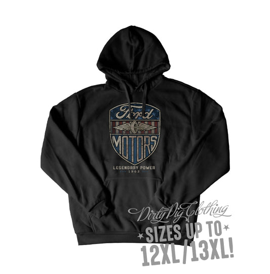 Vintage Ford Motors Big Mens Hoodie Pullover