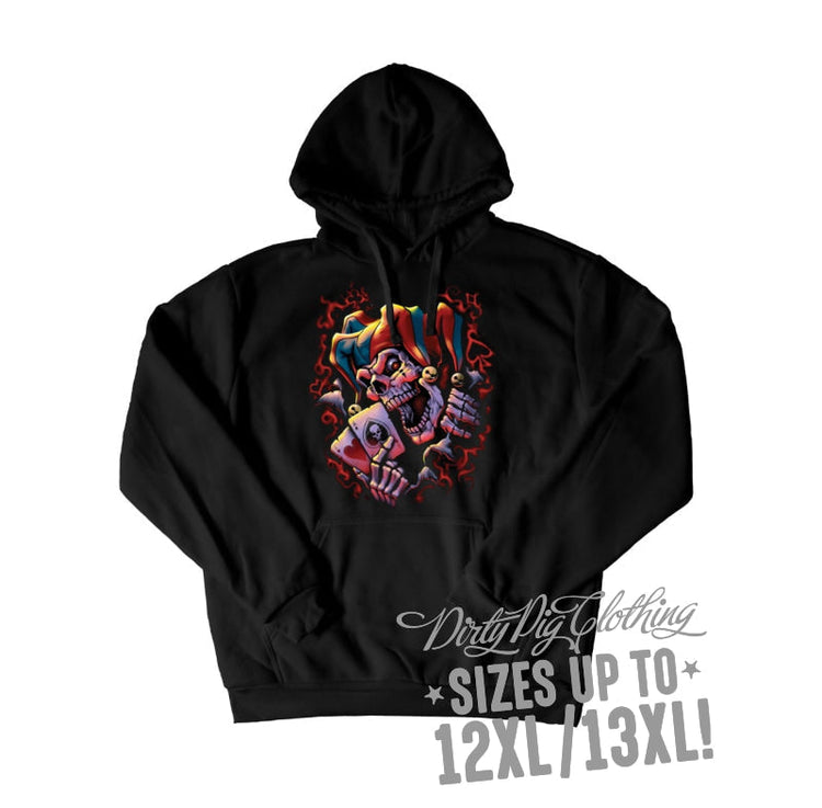 Wicked Jester Hoodie Front Or Rear Print 12Xl/13Xl / Pullover