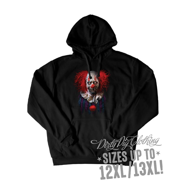 Zombie Clown Hoodie Front Or Rear Print 12Xl/13Xl / Pullover