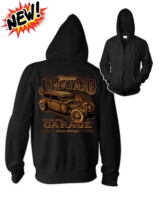 Junkyard Garage Big Mens Zip Hoodie