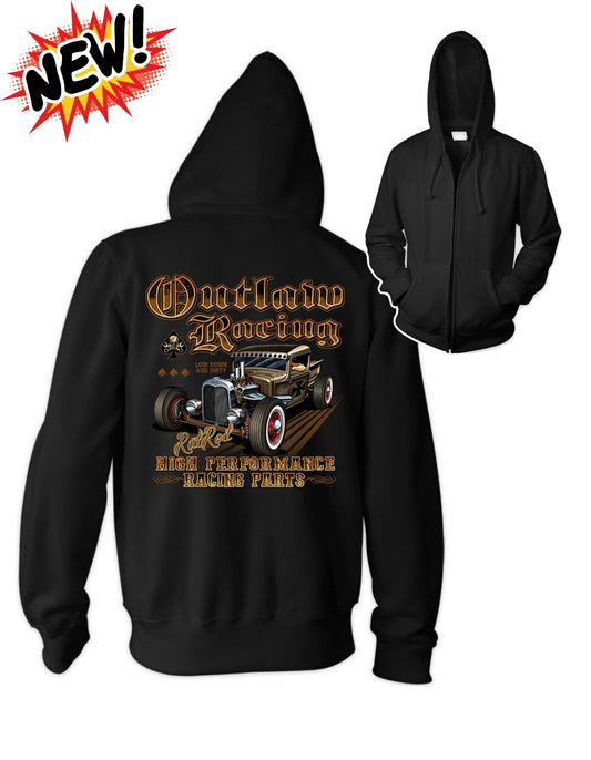 Outlaw Racing Big Mens Zip Hoodie
