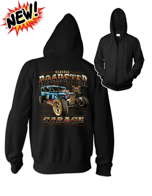 Roadster Garage Big Mens Zip Hoodie