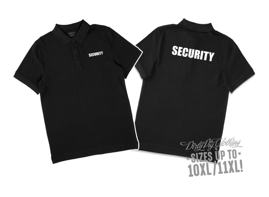 Big Mens Security Polo Shirt - Style 2