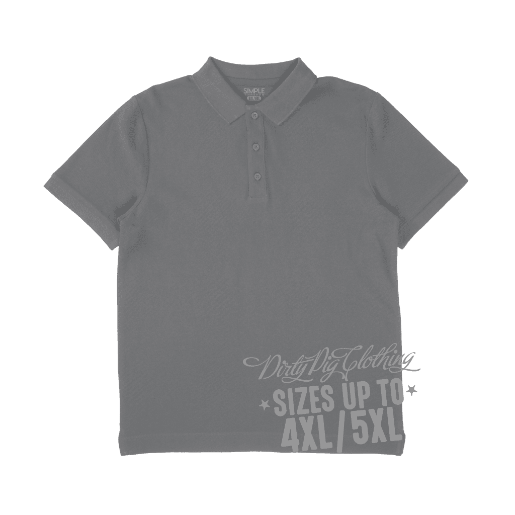 Big Mens Polo Shirt Grey Shirts