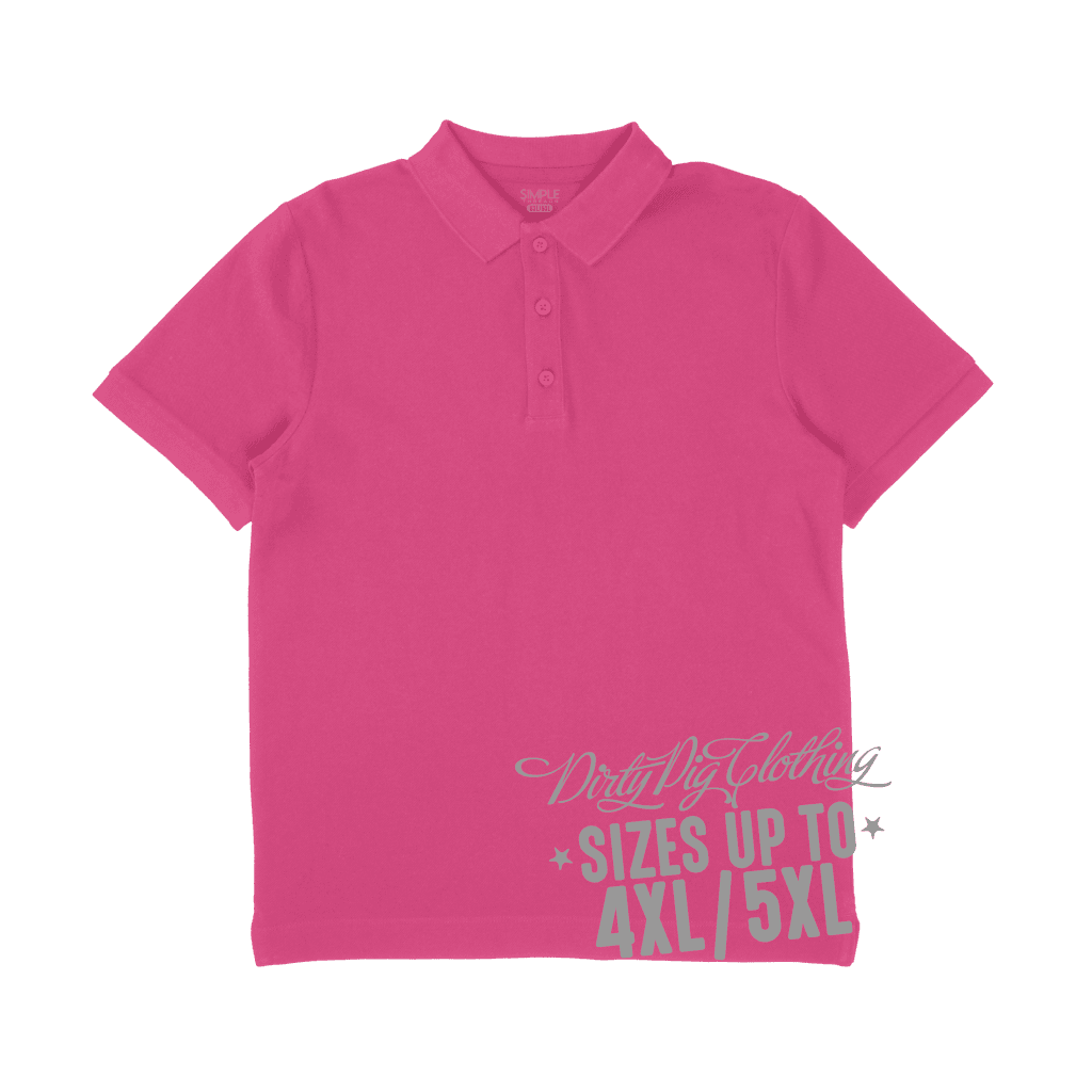 Big Mens Polo Shirt Hot Pink Shirts