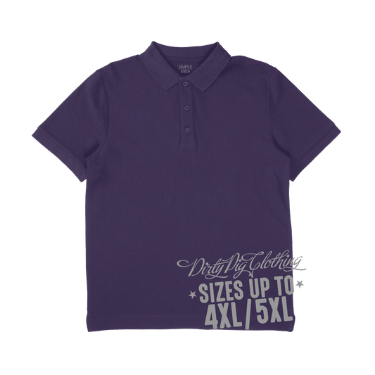 Big Mens Polo Shirt Purple Shirts
