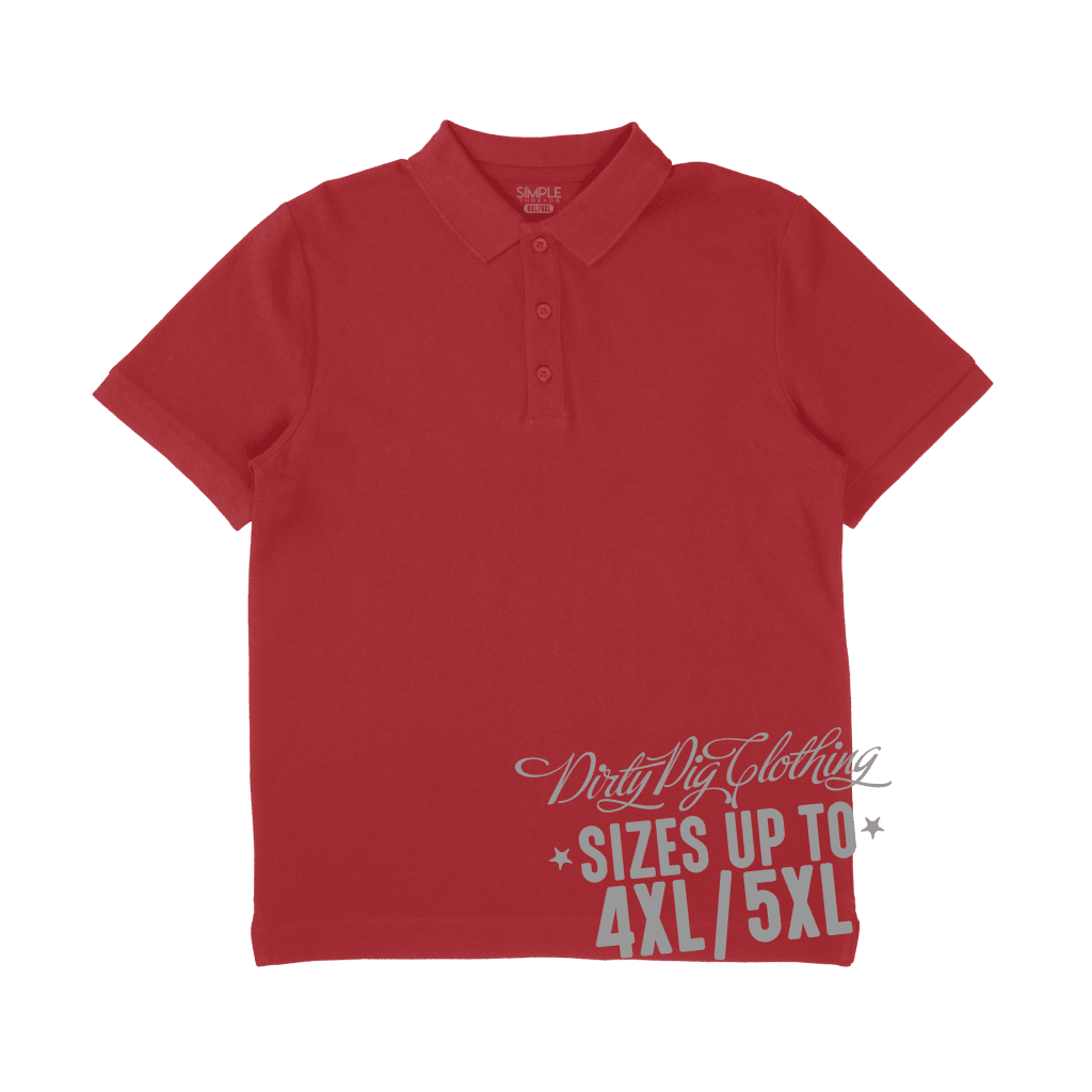 Big Mens Polo Shirt Red Shirts