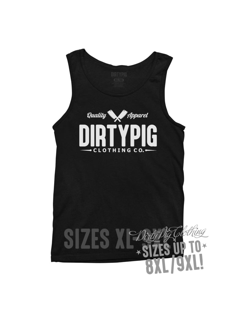 Dirty Pig Block Logo Big Mens Singlet Singlets