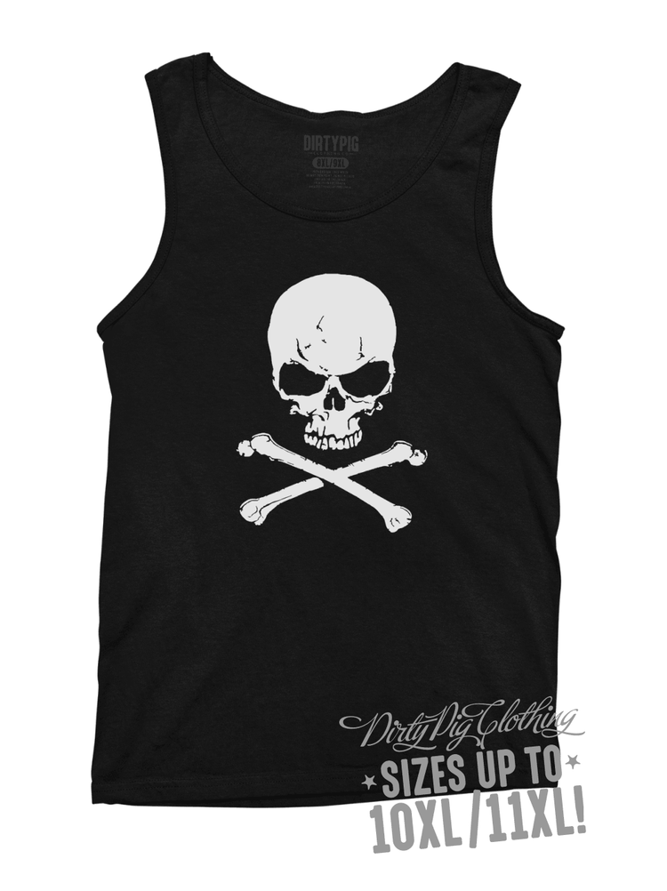 Skull Crossbones Big Mens Singlet Singlets